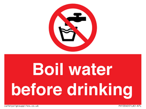 Boil water before drinking